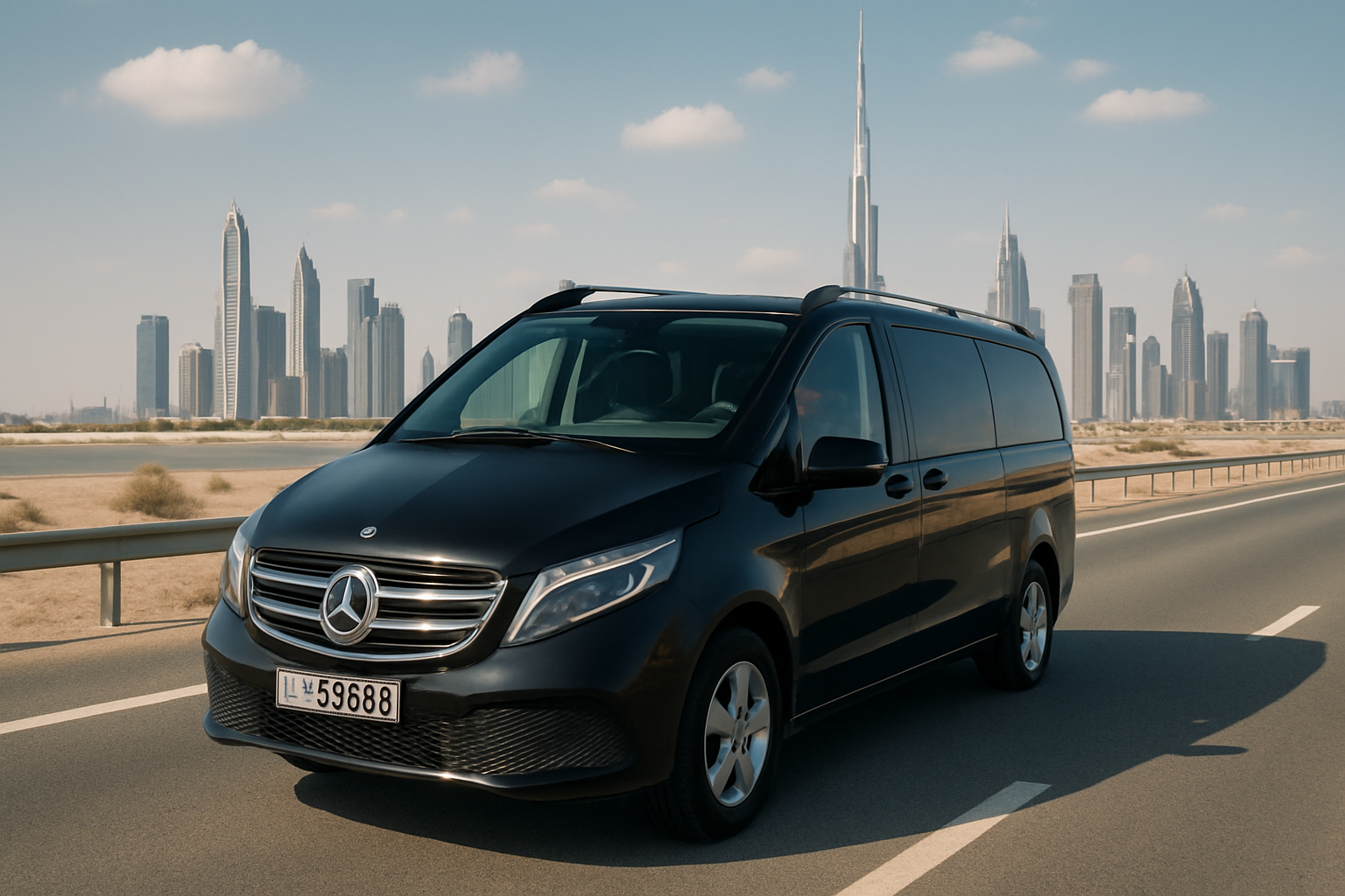 Comfortable luxury vehicle for road travel in Dubai